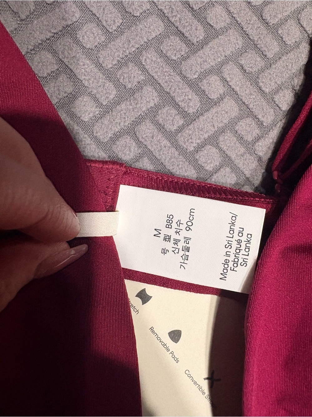 Calvin Klein Raspberry Wireless Triangle Bralette - Picture 3 of 3